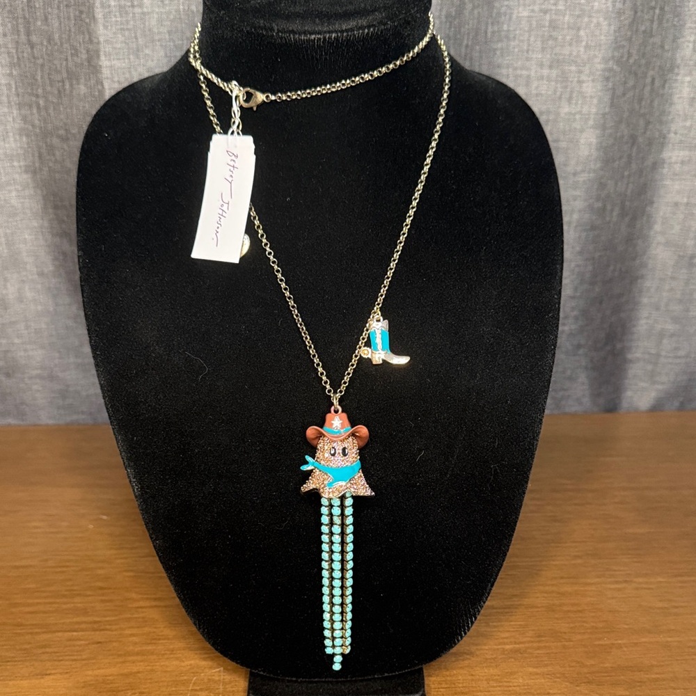 Betsey Johnson Cowboy Ghost Necklace